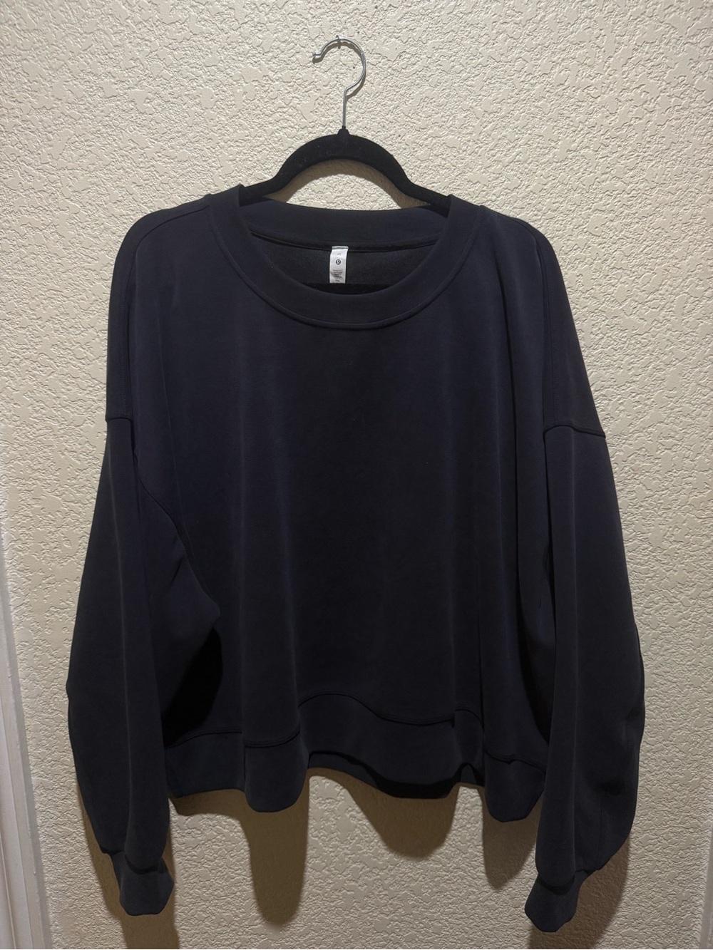 Lululemon Perfectly Oversized Softstreme Black Crewneck Sweatshirt Size 20